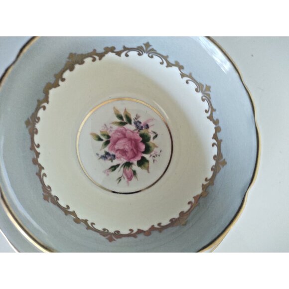 Vintage Aynsley Lancaster Pattern Grey Teacup and Saucer #7610 - Picture 15 of 16